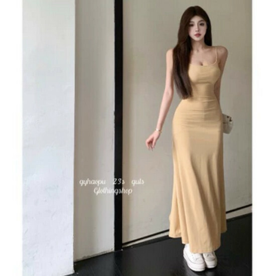 Hot Selling Stretch Suspender Dress [White Apricot] [One Size Fits All]