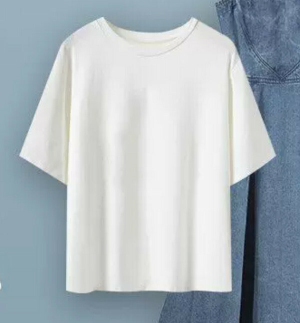 Fashionable and versatile short sleeve T-shirt#Single piece (white) (M-4XL) (contact customer service to confirm size after placing an order) 