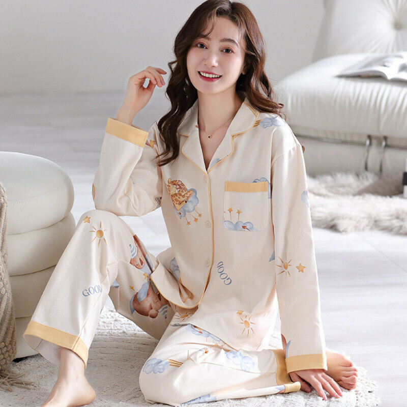 爆款長袖睡衣套裝【M-XXXL碼 YM-7029】【下單后聯絡客服確認發貨尺碼 】