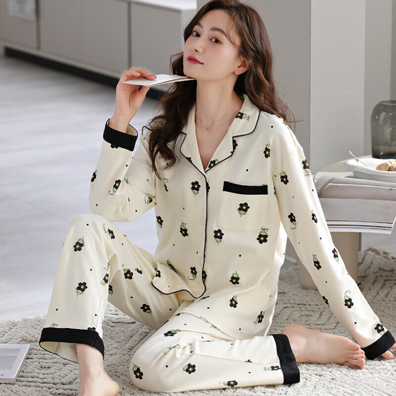 爆款長袖睡衣套裝【M-XXXL碼 YM-7021】【下單后聯絡客服確認發貨尺碼 】