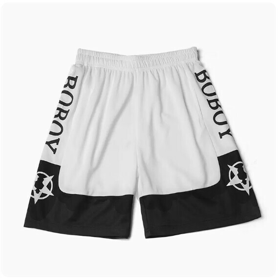 Ice Silk Basketball Shorts Men's Summer (White [M_5XL Size] (Contact customer service to confirm the shipping size after placing an order)