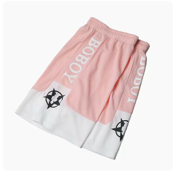 Ice Silk Basketball Shorts Men's Summer (Pink [M_5XL Size] (Contact customer service to confirm the shipping size after placing an order)