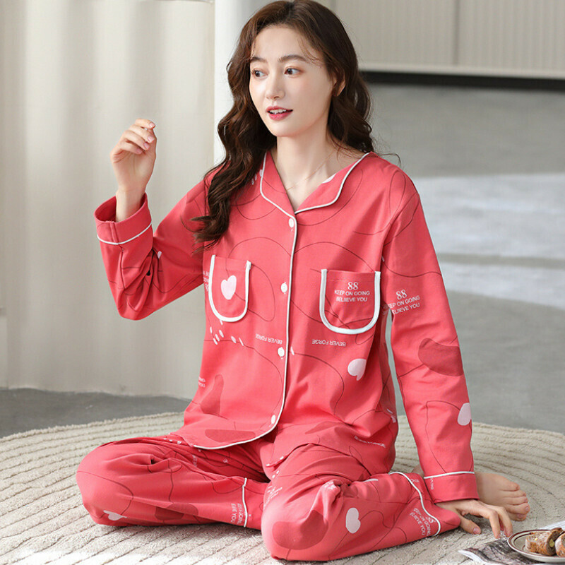熱推長袖睡衣套裝【M-XXXL碼 YM-7028】【下單后聯絡客服確認發貨尺碼 】