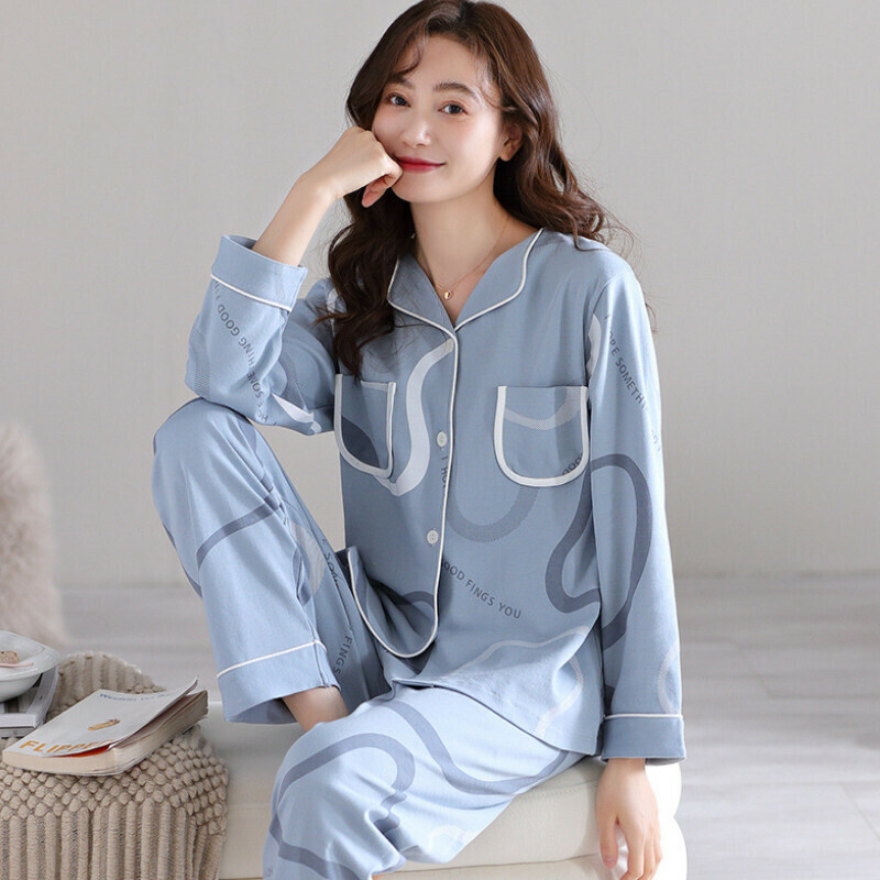熱推長袖睡衣套裝【M-XXXL碼 YM-7031】【下單后聯絡客服確認發貨尺碼 】