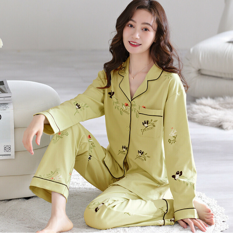 Long Sleeve Pajama Set [M-XXXL YM-7035] [Contact Customer Service to Confirm Shipping Size after Placing an Order]