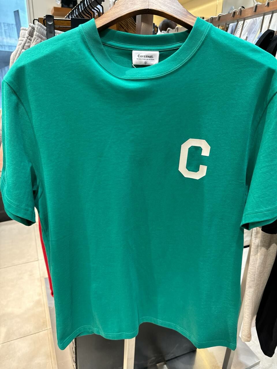 K] COVERNAT C LOGO T-SHIRT,GREEN, CO2402ST10GN (KCN77)