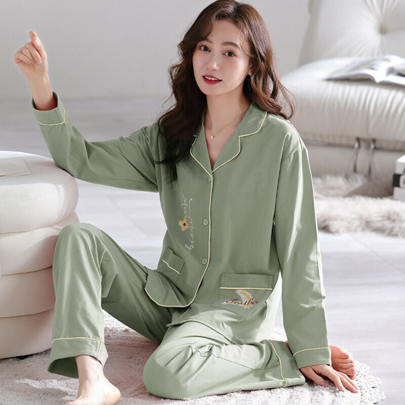 Long-sleeved pajama set【M-XXXL YM-7036】【Contact customer service to confirm shipping size after placing an order】