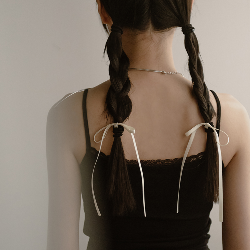 Textured Ribbon Ribbon Double Ribbon Hair Bow Two Colors Sold【07090377】in stock+pre-order