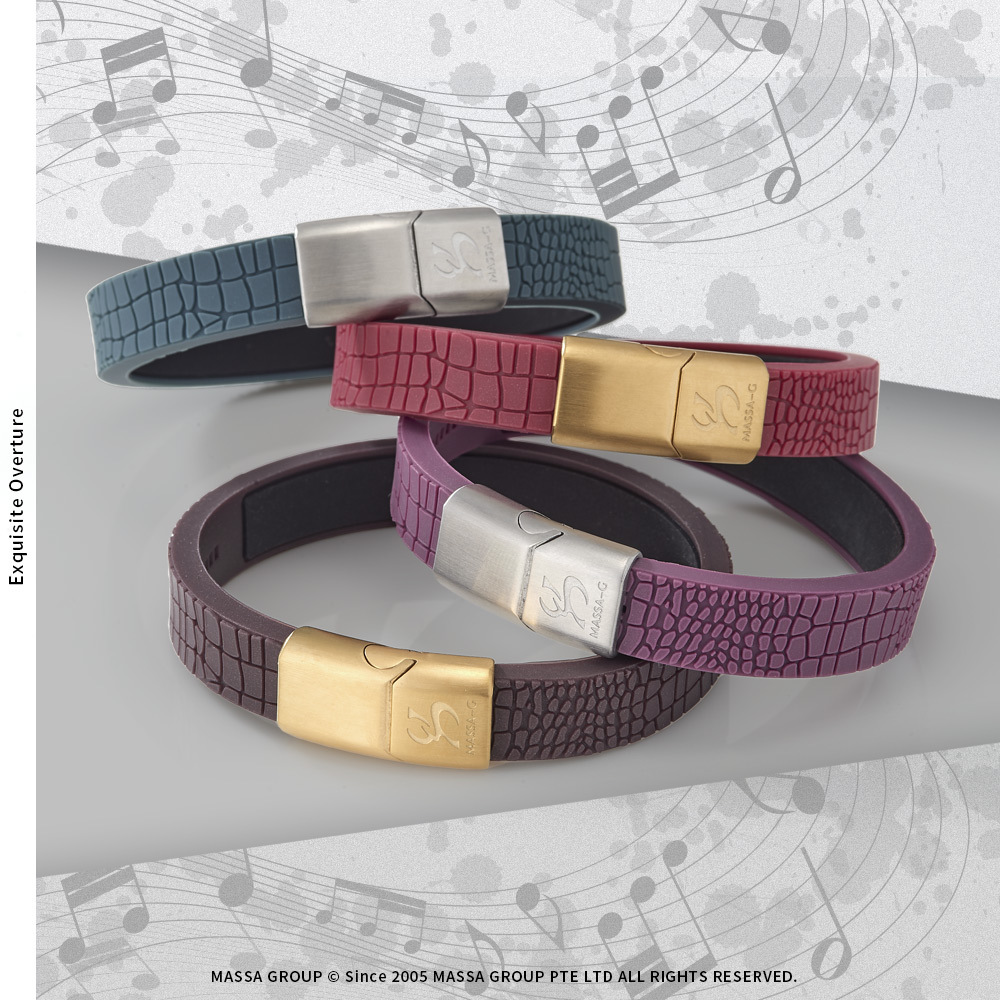 MASSA-G【絕色序曲】鍺鈦能量手環(磁鐵扣)