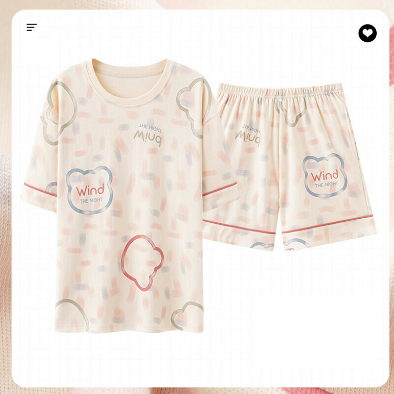 熱賣短袖短褲睡衣套裝【M-XXL碼 AM-25335】【下單后聯絡客服確認發貨尺碼 】