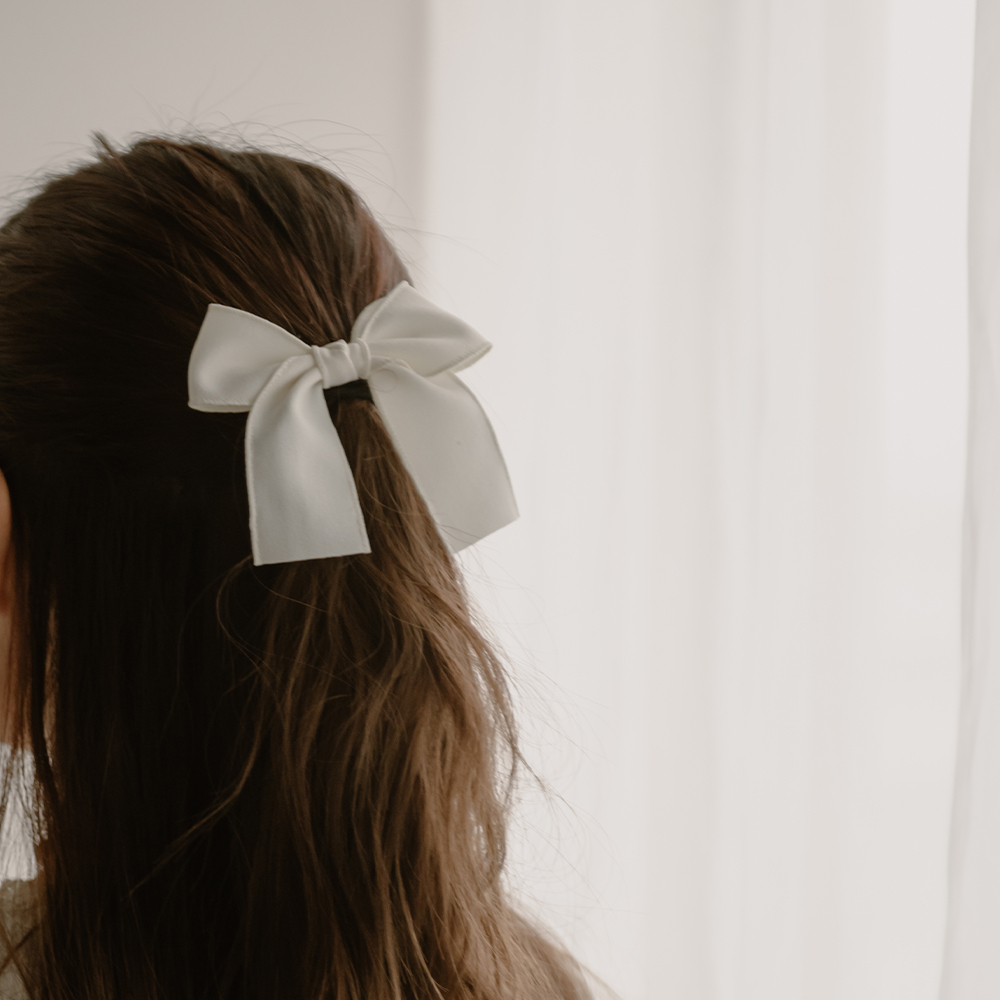 Simple plain shape bow hair tie Five Colors Sold【07090373】in stock+pre-order