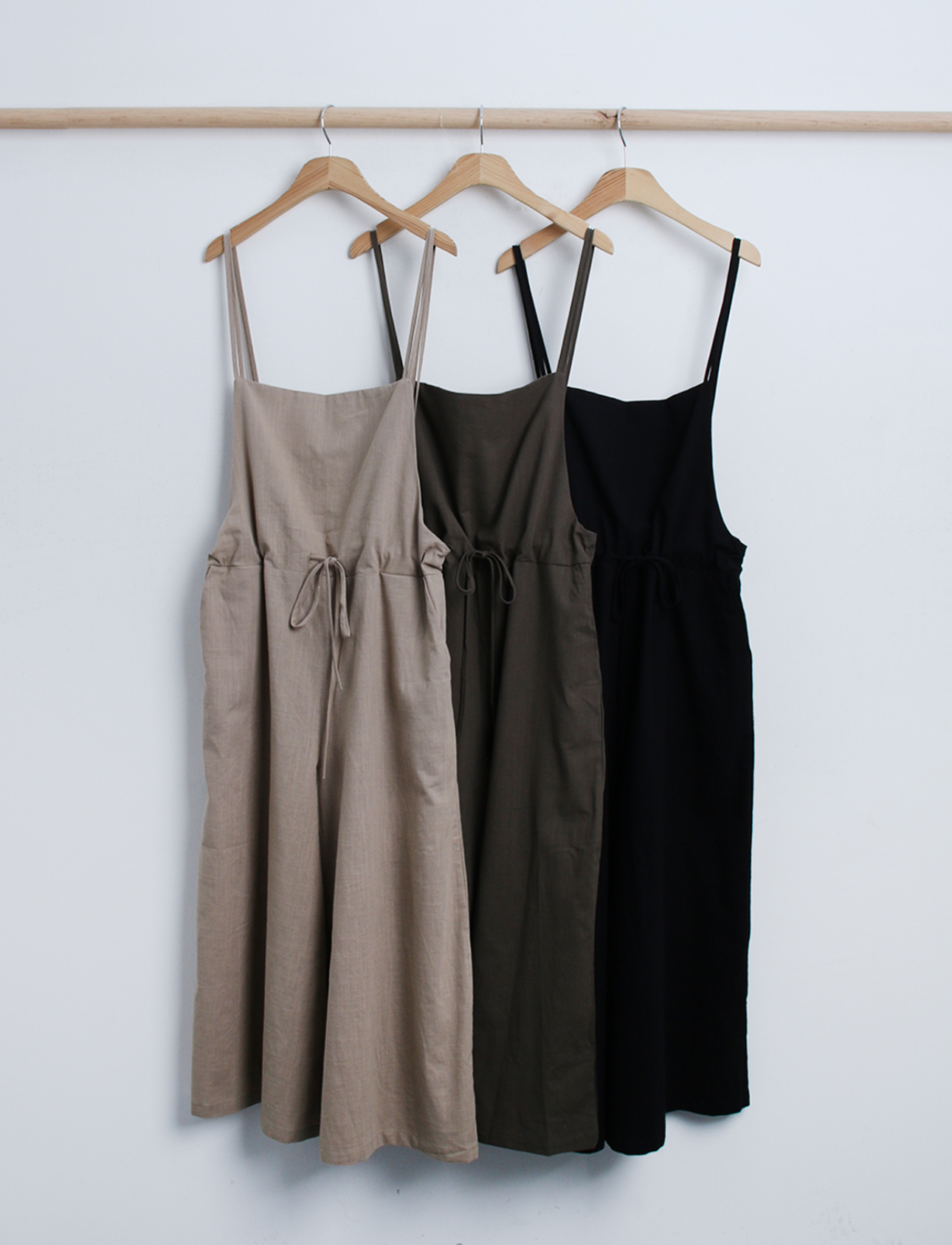 雙吊帶束腰工人褲(13893)