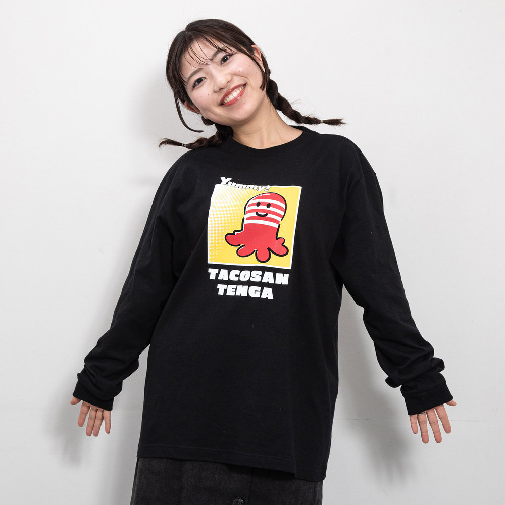 TENGA章魚長袖T恤 黑