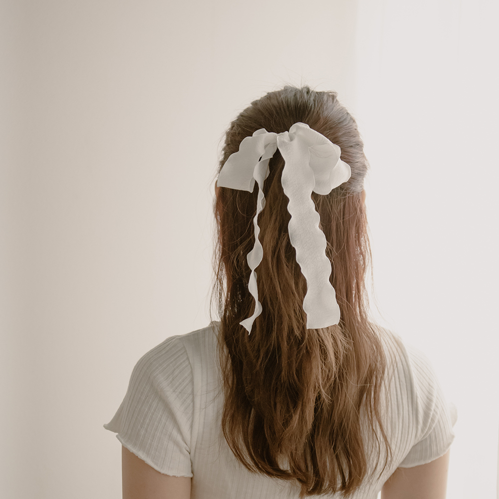 Wave Ribbon Ribbon Bow Ring (2 colors)【07090372】in stock+pre-order