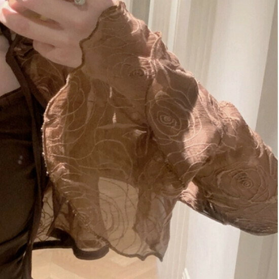 Hot Selling Lace Cardigan [Brown] [One Size Fits All]