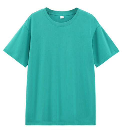 Cotton Women's T-Shirt (260g Teal S-4XL Contact Customer Service to Confirm Shipping Size after Placing an Order)