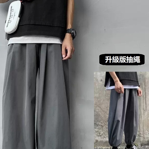 熱賣直筒長褲男春秋（灰色（升級版抽繩）【M_5XL碼】（下單後聯繫客服確認發貨尺碼）