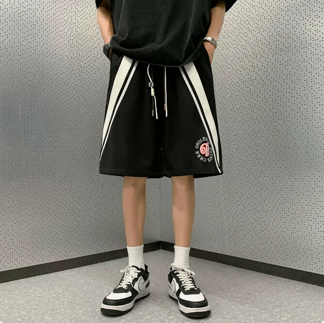 Striped Athletic Shorts (Black M-5XL) (Contact Customer Service to Confirm Shipping Size after Placing an Order)