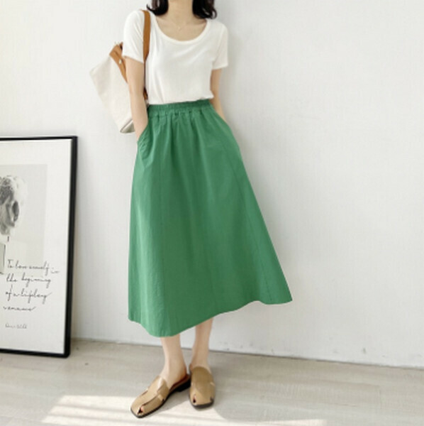 Round Neck Threaded Cotton Short Sleeve T-Shirt [White] [One Size 80-130 lbs]