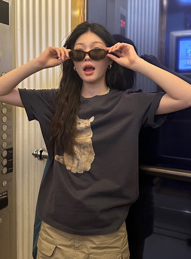 大橘為重貓咪短袖上衣-現貨