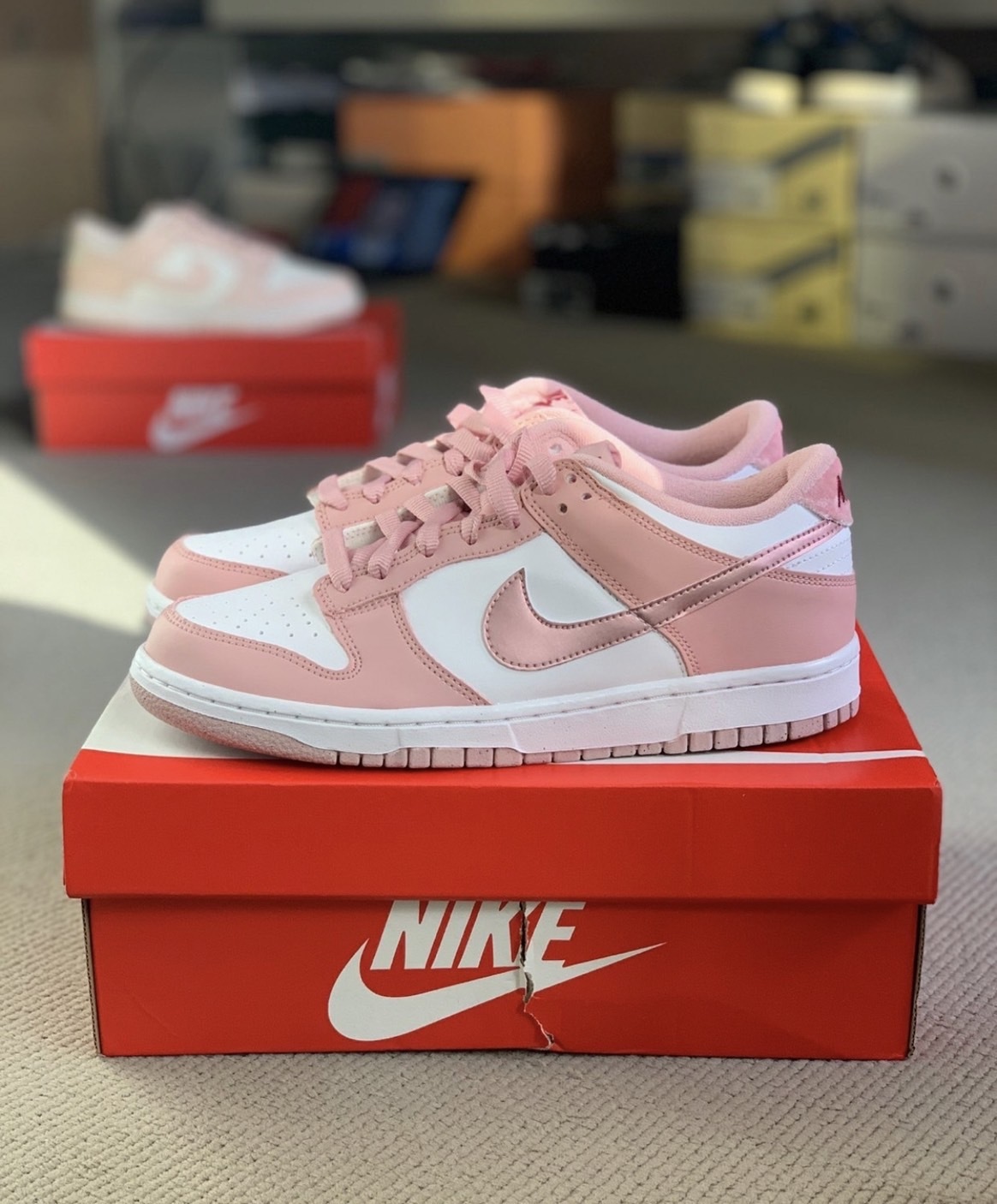 Nike Dunk Low GS "Pink Velvet" 天鵝絨緞面櫻花粉