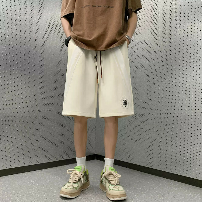 Striped Athletic Shorts (Off-White M-5XL) (Contact customer service to confirm the shipping size after placing an order)