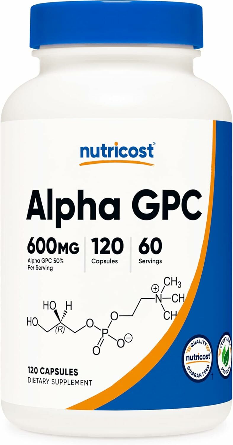 [預購] Nutricost α-甘油磷酸膽鹼 300毫克 120粒素食膠囊 Alpha GPC