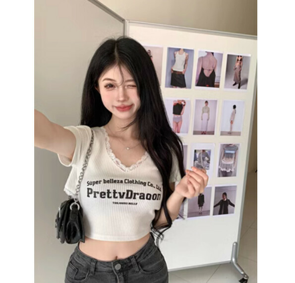 Summer Open Back Short Sleeve T (White) [Size: S-L] [Contact Customer Service to Confirm Shipping Size After Placing an Order]