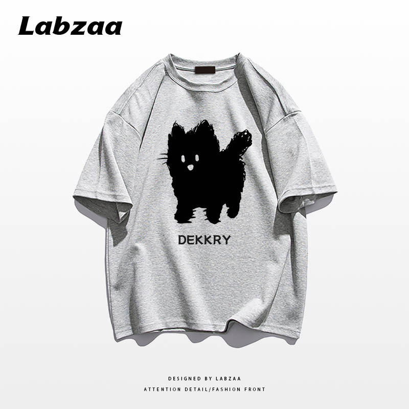 Casual loose short-sleeved T-shirt (M-3XL light gray) [Please contact customer service to confirm the shipping size after placing an order]