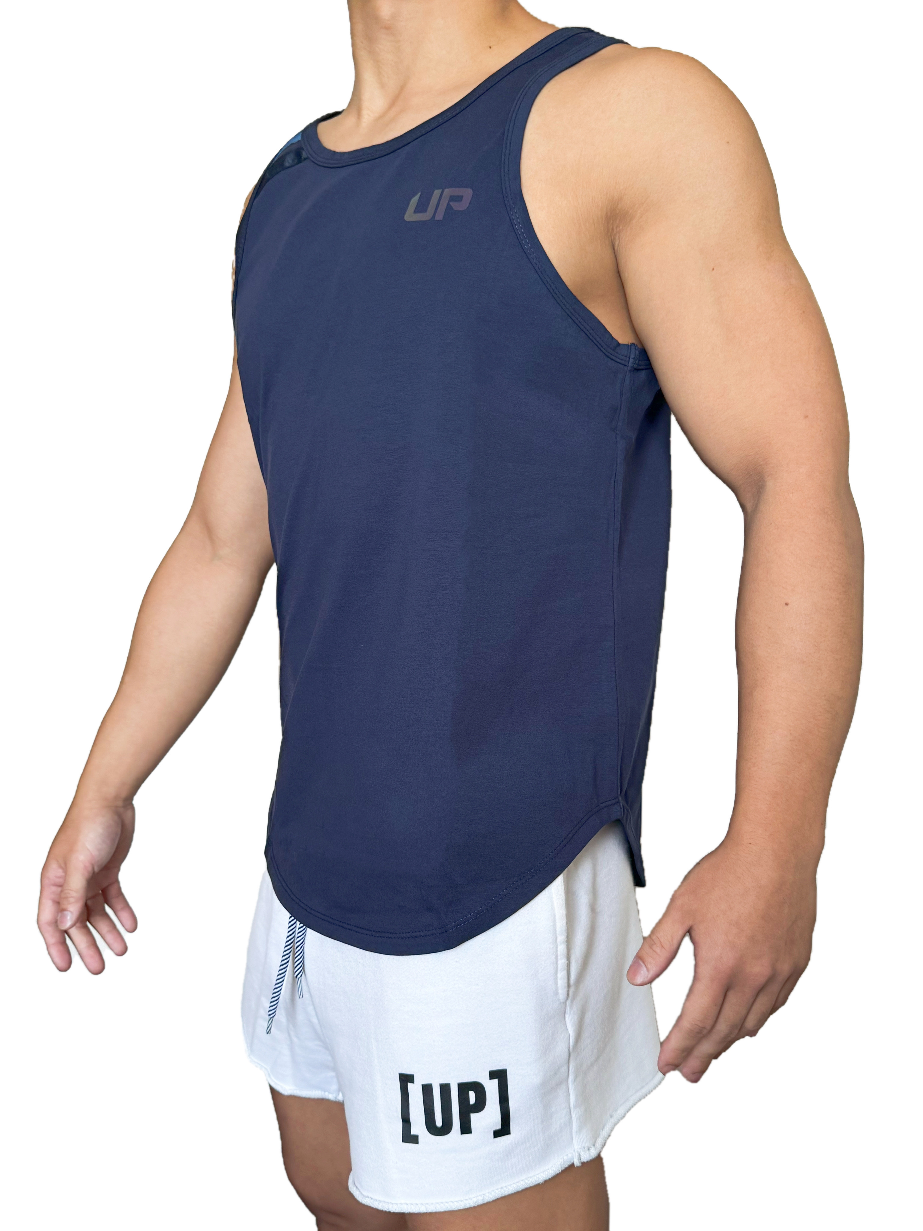 Stripe UP 運動背心 海軍藍