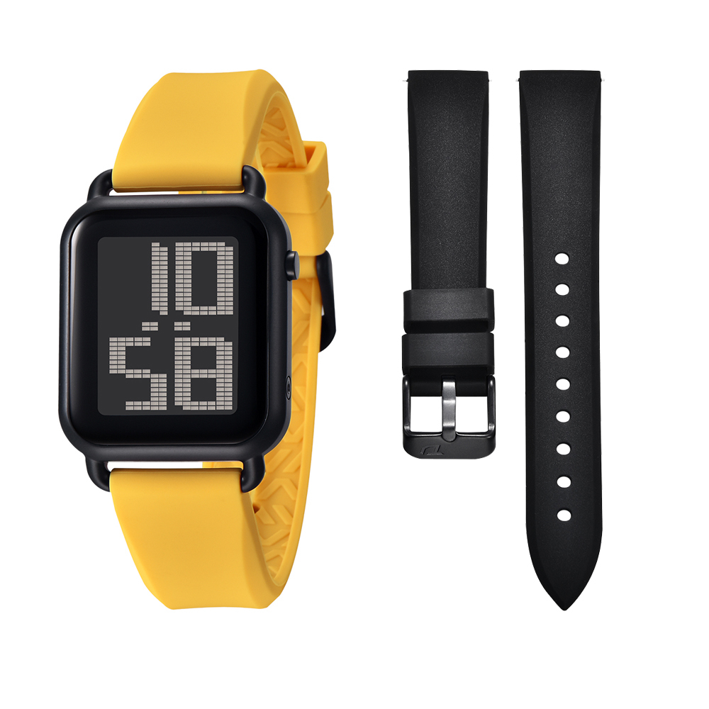 【DIGITEC 數碼科技】DGS-6090T* 超大數字快拆式錶帶LED背光矽膠數位電子錶-