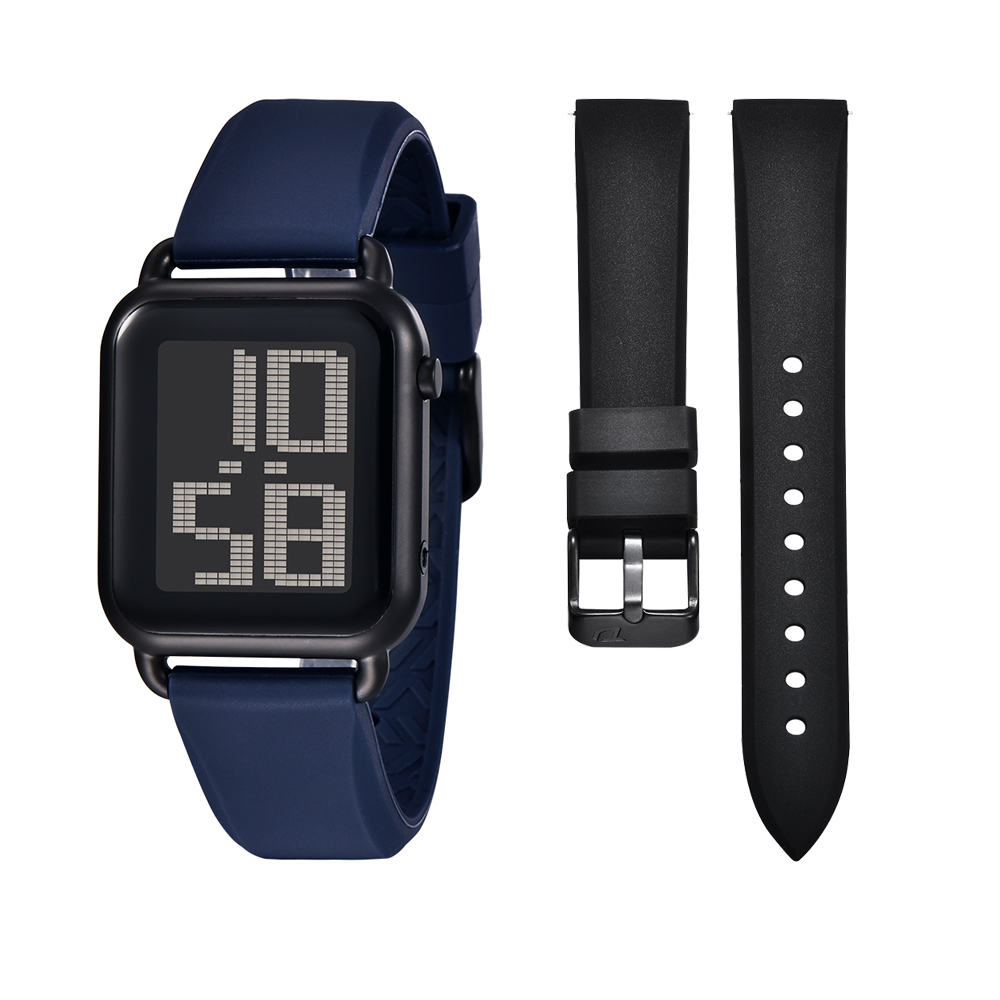 【DIGITEC 數碼科技】DGS-6090T* 超大數字快拆式錶帶LED背光矽膠數位電子錶-