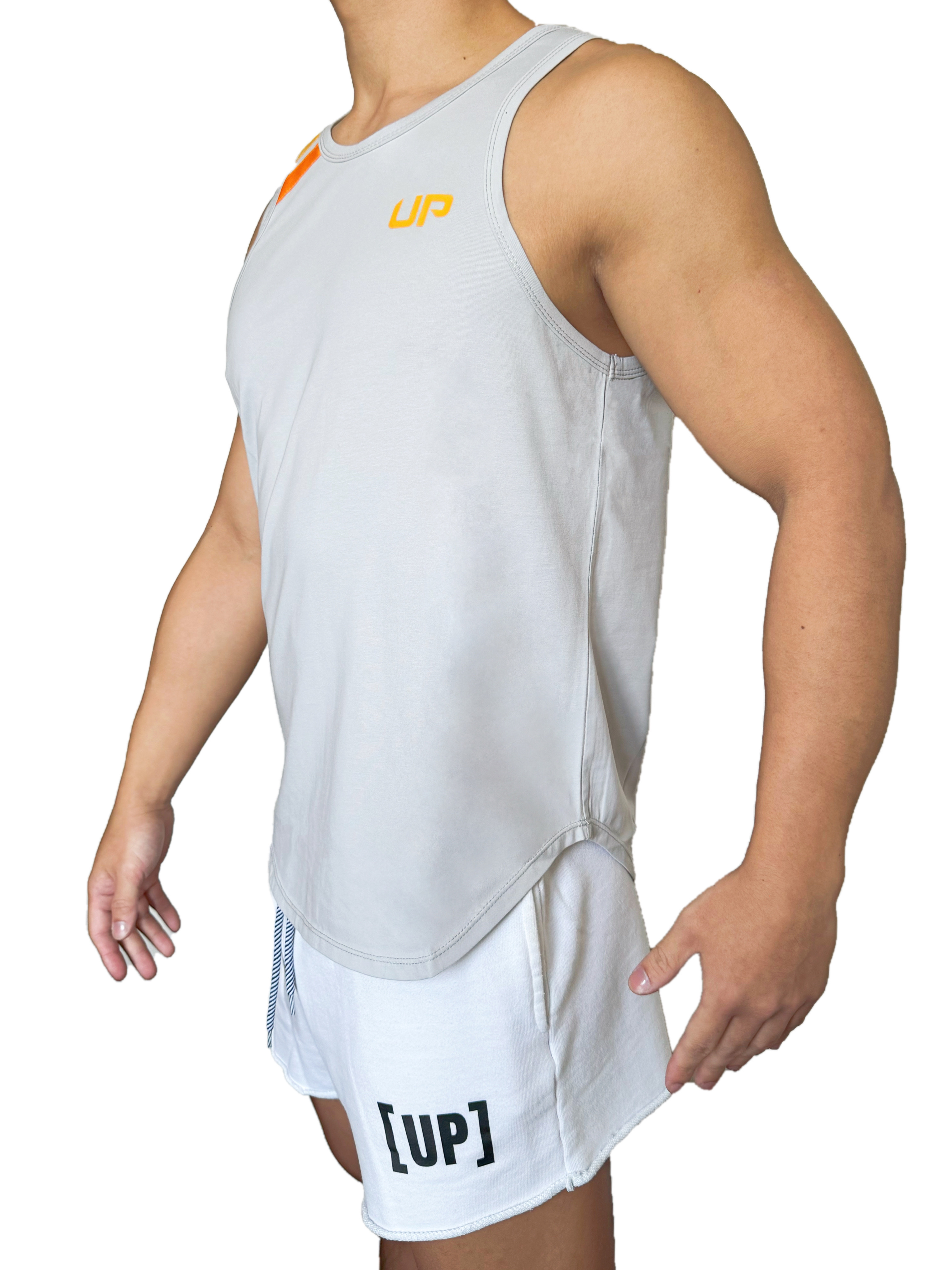 Stripe UP 運動背心 淡灰