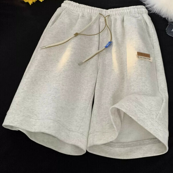 爆款鬆緊短褲（淺灰色M-2XL））（下單后聯繫客服確認發貨尺碼）