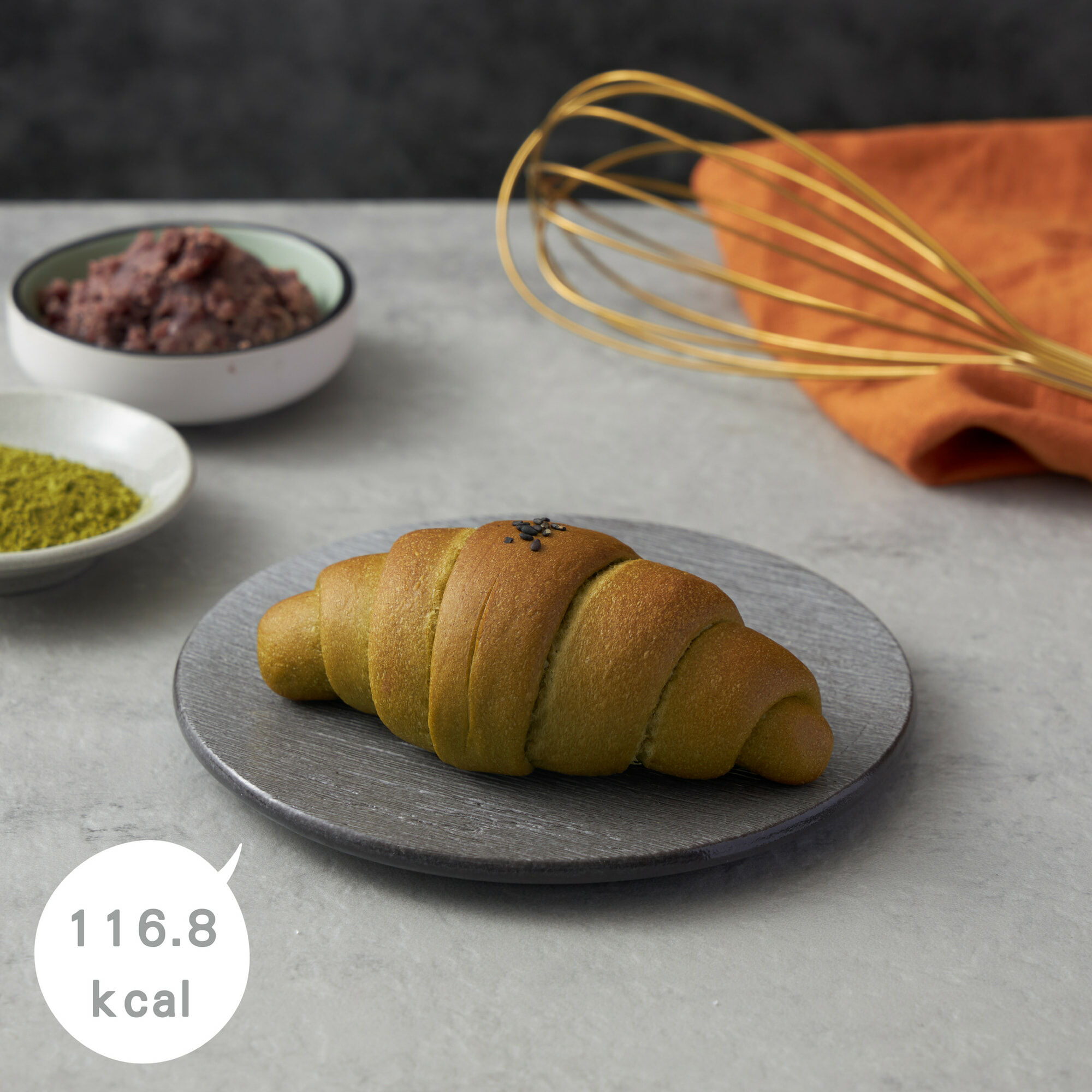 抹茶紅豆鹽可頌 (三入)