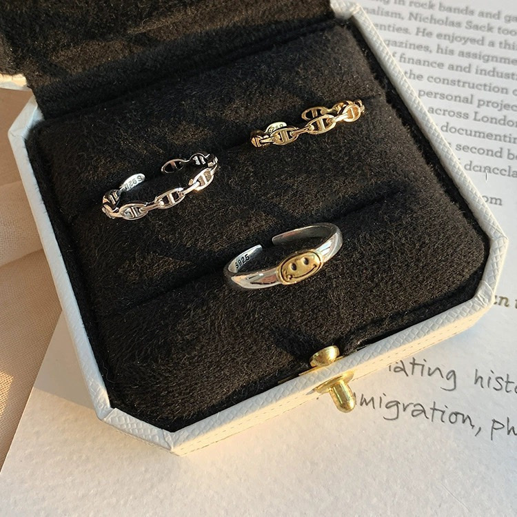 mini小豬鼻 低奢一體式無鑽開口戒