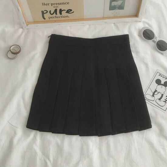 Hot selling pleated skirt [Black (thick version)] [S-XL size] (please contact customer service to confirm the delivery size after placing the order)