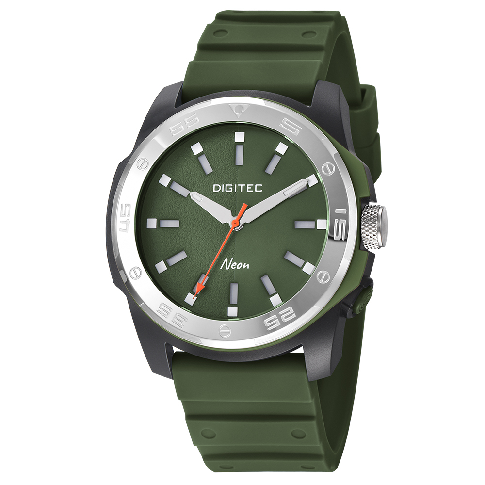 【DIGITEC 數碼科技】DN-5181T* 霓虹繽紛夜光矽膠石英錶-
