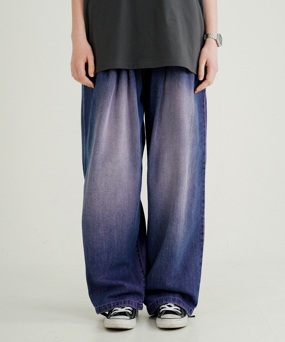 <預購> 韓國WV PROJECT COZY SLUB 幻彩水洗牛仔寬褲