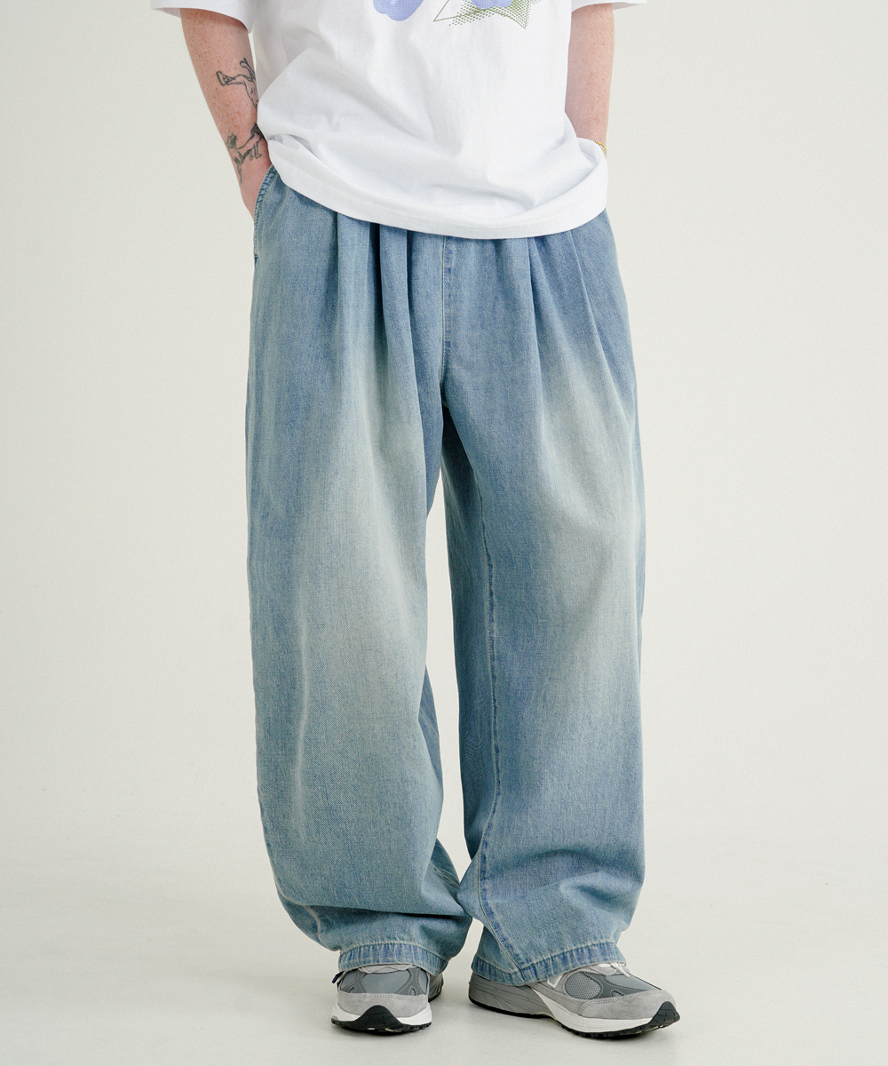 <預購> 韓國WV PROJECT COZY SLUB 幻彩水洗牛仔寬褲