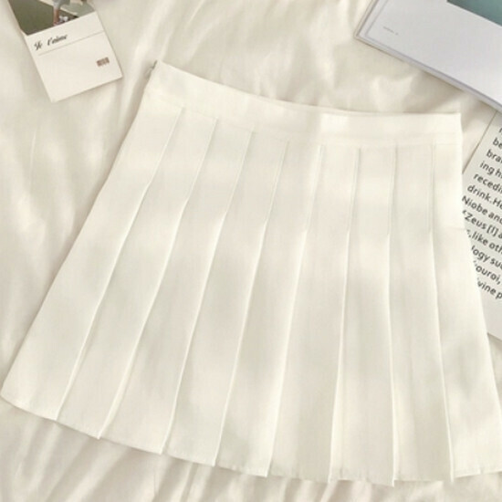 Hot selling pleated skirt [white (regular style)] [S-XL size] (please contact customer service to confirm the delivery size after placing the order)