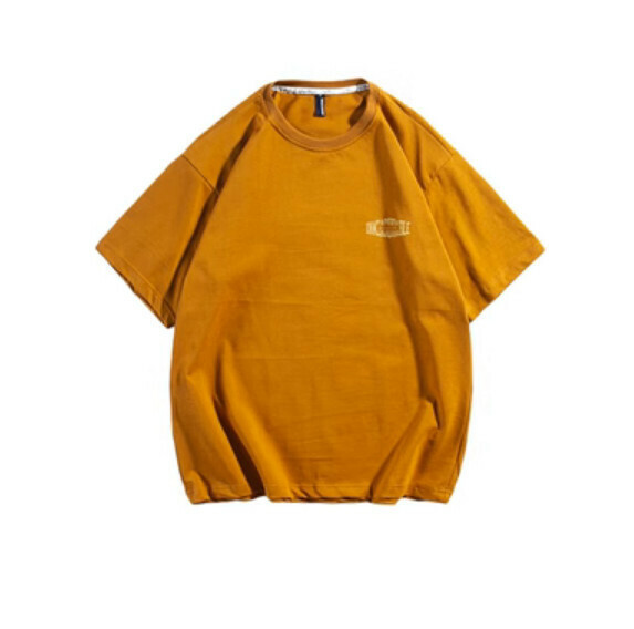 Summer letter print loose T (orange) [M-2XL size] [Contact customer service to confirm the shipping size after placing an order]