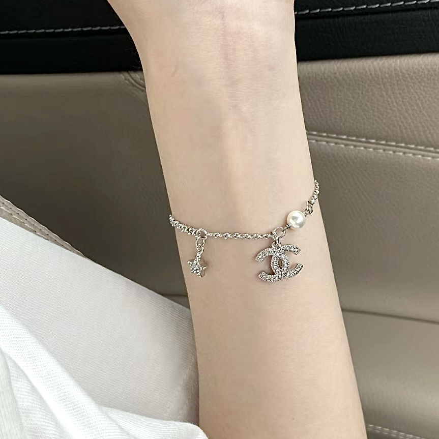 18k夢幻銀鑽星空珍珠系定製手鍊2.0