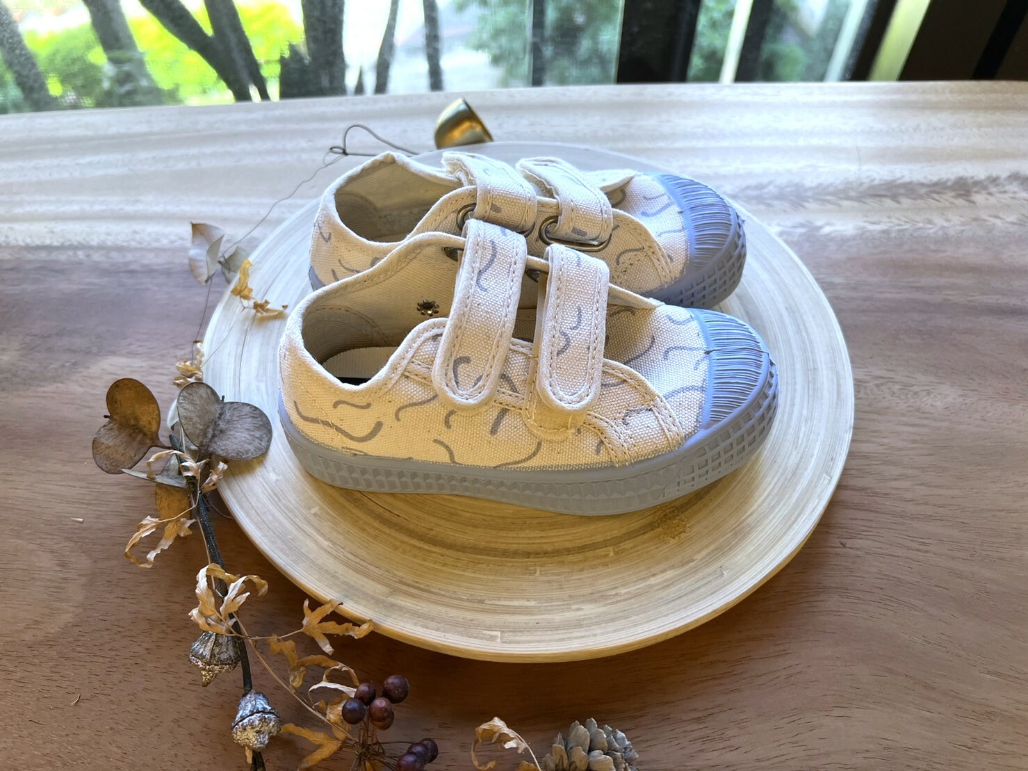 NOVESTA   魔鬼氈帆布鞋 STAR MASTER KID VELCRO  BEIGE/BLUE