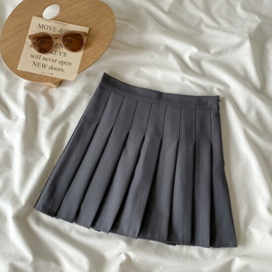 Hot selling pleated skirt [grey (regular style)] [S-XL size] (please contact customer service to confirm the delivery size after placing the order)