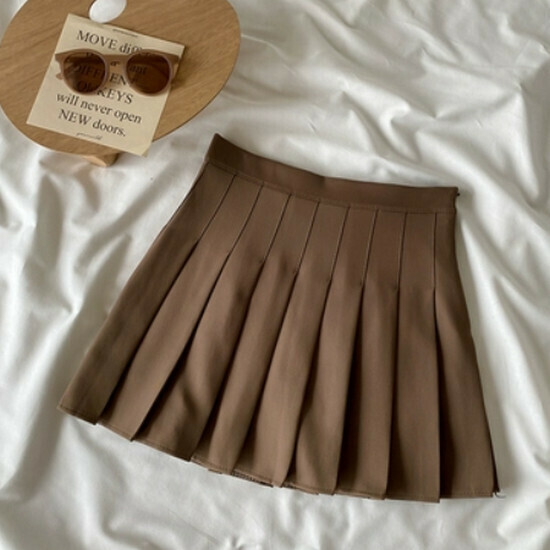 Hot selling pleated skirt [Coffee color (regular style)] [S-XL size] (please contact customer service to confirm the delivery size after placing the order)
