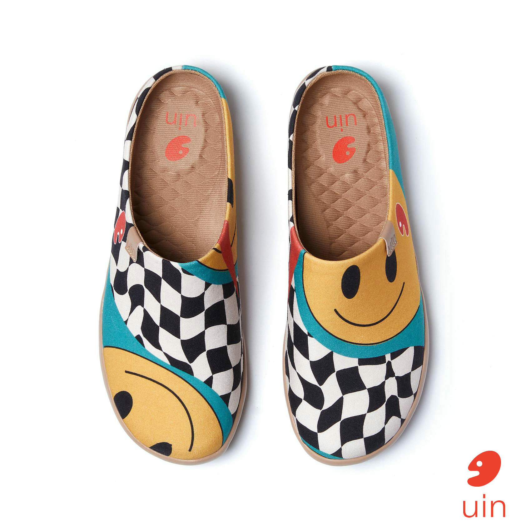 【 Uin 】西班牙原創設計 | 自然笑 半拖 女鞋 彩繪鞋 休閒鞋 懶人鞋
