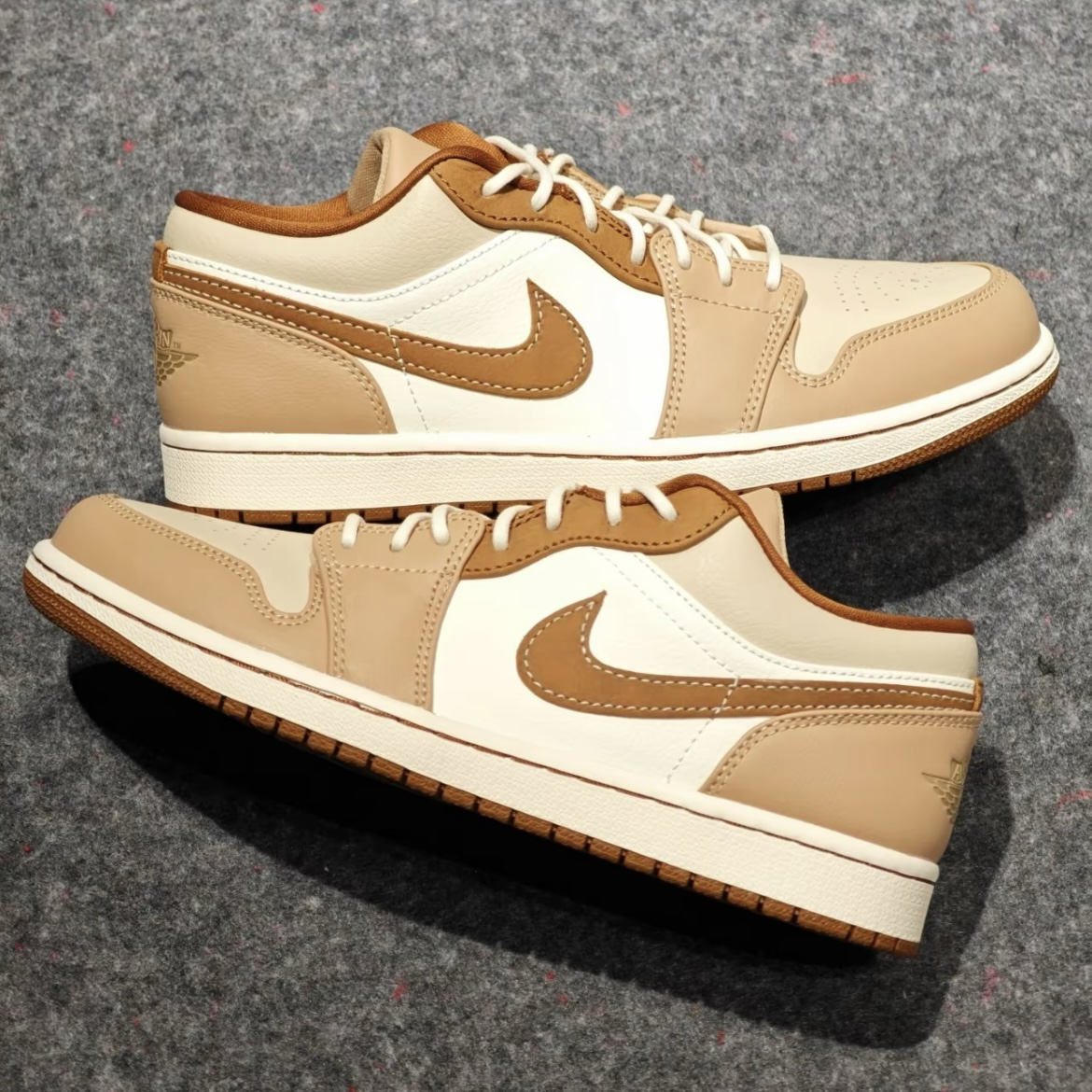 Nike Air Jordan 1 Tan Brown 雕花牛奶糖 焦糖棕 咖啡色 低筒休閒鞋