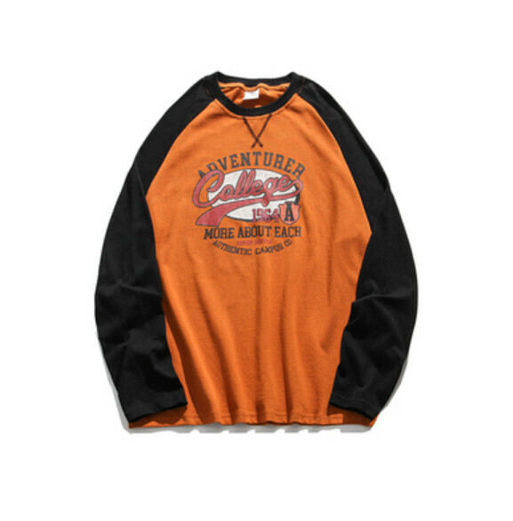 Monogram print long sleeve T (earthy yellow) [M-XL size] [Contact customer service to confirm the shipping size after placing an order]