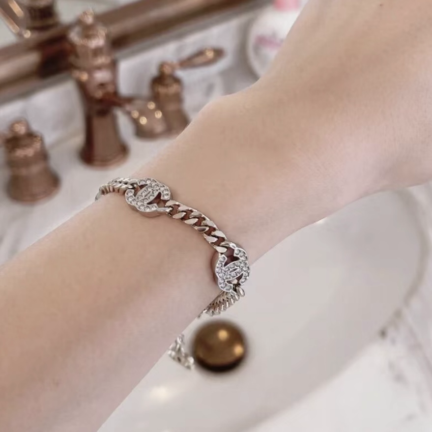 18k 21工坊經典雙c鑽鍊定製手鍊